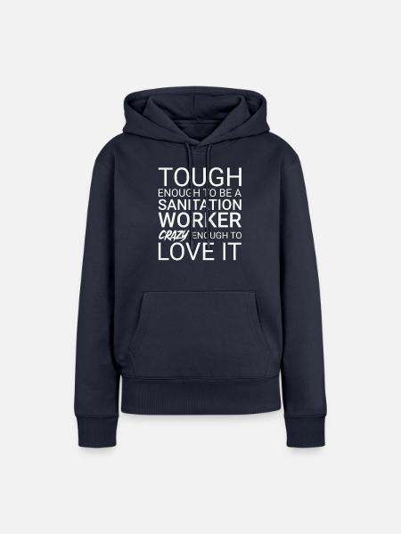 Sanitation worker Crazy - Frauen Premium Bio Hoodie - Navy