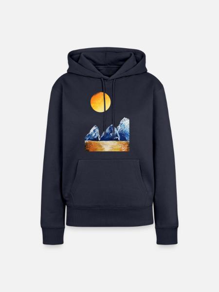 Sonnenaufgang - Frauen Premium Bio Hoodie - Navy
