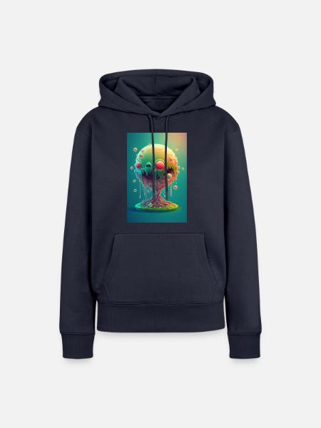 Zombie Frozen - Frauen Premium Bio Hoodie - Navy
