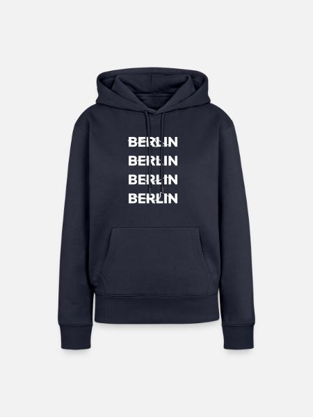 Hippes Berlin Souvenir - Frauen Premium Bio Hoodie - Navy