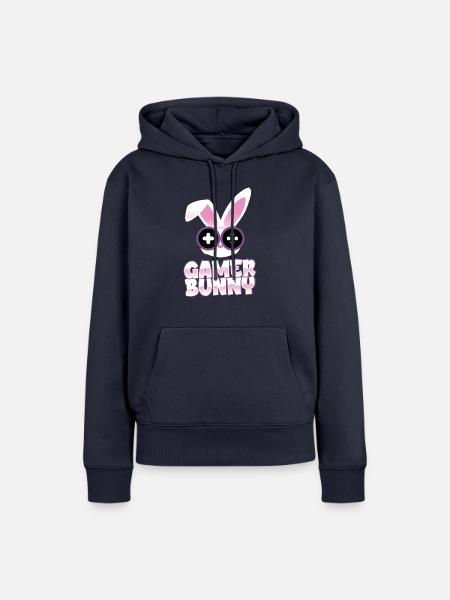 GAMER BUNNY - Frauen Premium Bio Hoodie - Navy