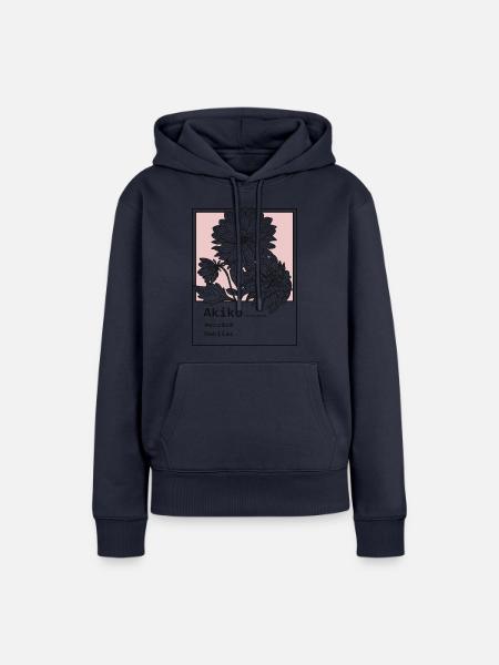 Dahlien Akiko - Frauen Premium Bio Hoodie - Navy