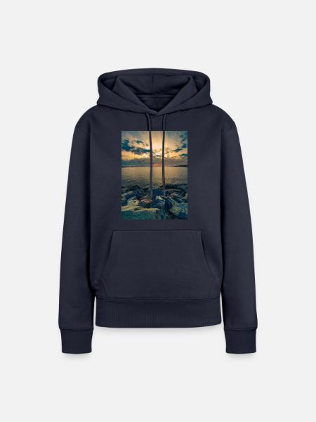 Ozean - Frauen Premium Bio Hoodie - Navy