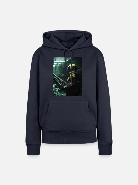 Sci Fi Krieger4 - Frauen Premium Bio Hoodie - Navy