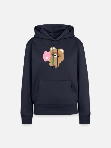 Romantischer Biber - Frauen Premium Bio Hoodie - Navy