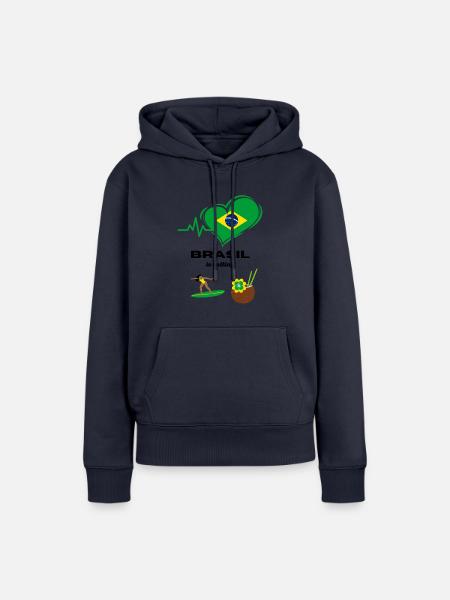 Brasil is calling! - Frauen Premium Bio Hoodie - Navy