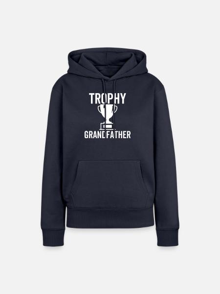 Trophäe Großvater - Frauen Premium Bio Hoodie - Navy