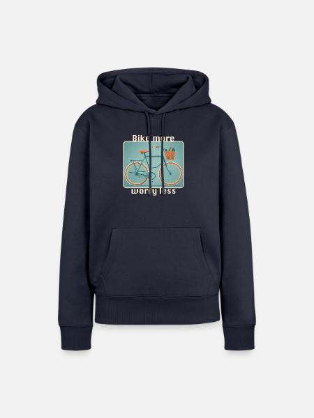 Mehr radeln - Frauen Premium Bio Hoodie - Navy