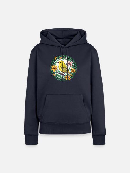 Gelber Fink - Frauen Premium Bio Hoodie - Navy