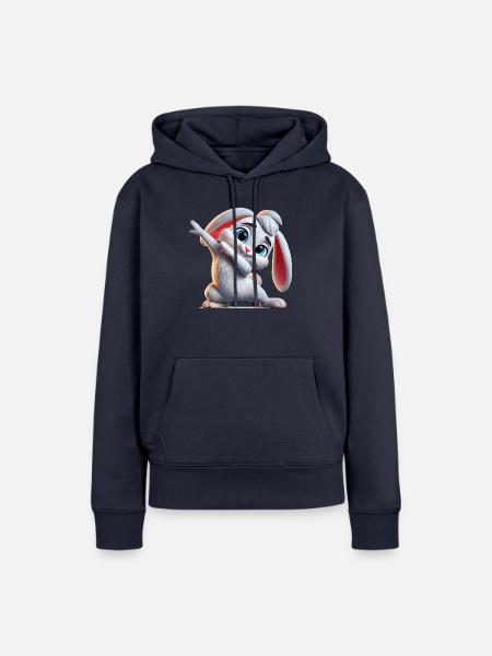 hase dabbing comic - Frauen Premium Bio Hoodie - Navy