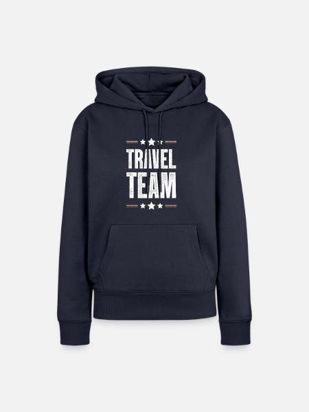 Travel Team - Frauen Premium Bio Hoodie - Navy