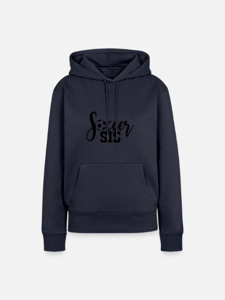 Fußball Schwester - Frauen Premium Bio Hoodie - Navy