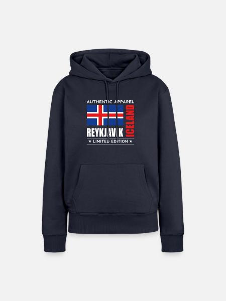 Reykjavik - Frauen Premium Bio Hoodie - Navy