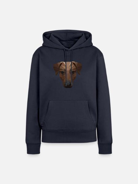 Polygon Hund - Frauen Premium Bio Hoodie - Navy