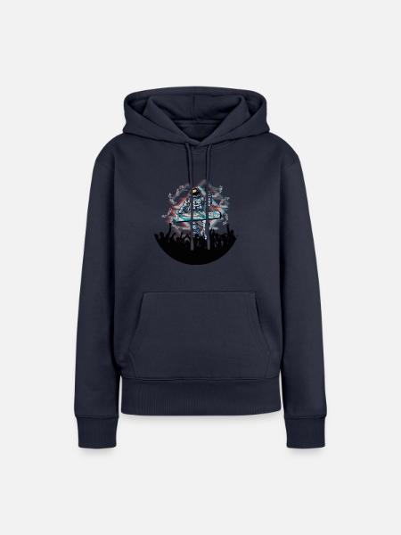 Dj - Frauen Premium Bio Hoodie - Navy