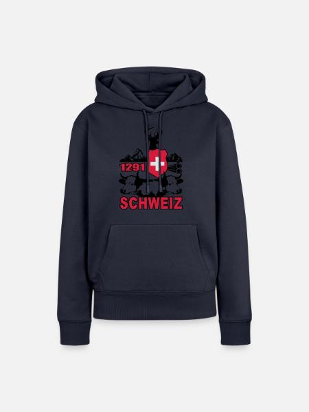 Schweiz 1291 - Frauen Premium Bio Hoodie - Navy