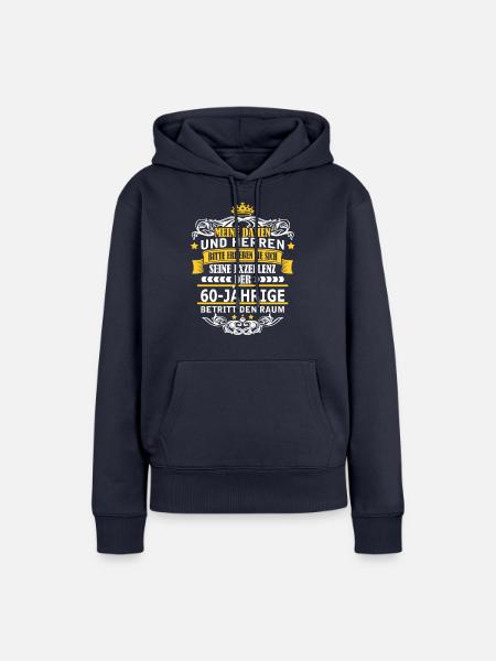 60-JÄHRIGE - Frauen Premium Bio Hoodie - Navy