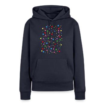Konfetti - Frauen Premium Bio Hoodie - Navy - Vorne - Julia (174cm)