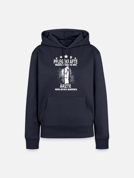 pflegekraefte_aerzte - Frauen Premium Bio Hoodie - Navy