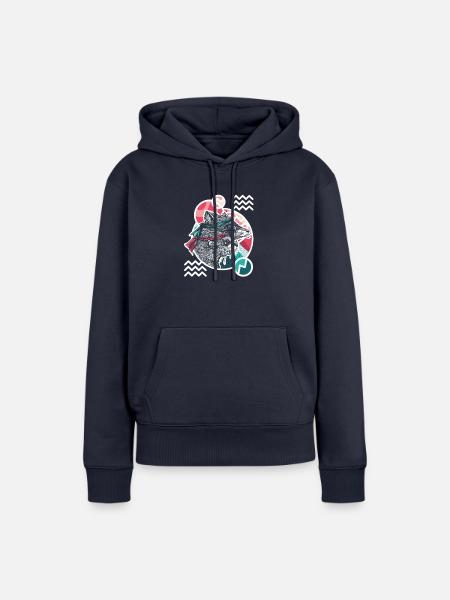 Wischwaschbär & AimbOTTER - Frauen Premium Bio Hoodie - Navy