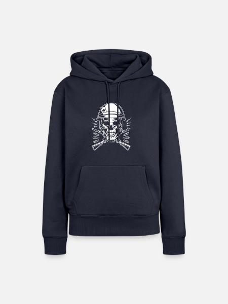 Army Skull - Frauen Premium Bio Hoodie - Navy