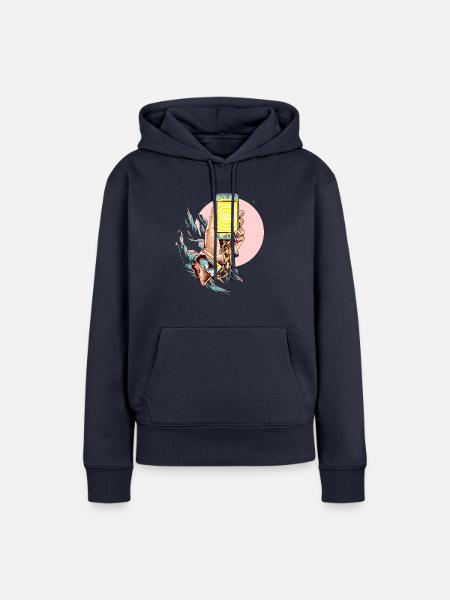 SELFIEMAD - Frauen Premium Bio Hoodie - Navy