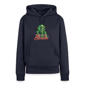 Better call Cthulu - Sweat à capuche Premium bio Femme - bleu marine - Devant - Julia (174cm)