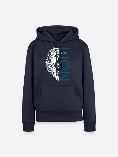 Like a Lion - Frauen Premium Bio Hoodie - Navy