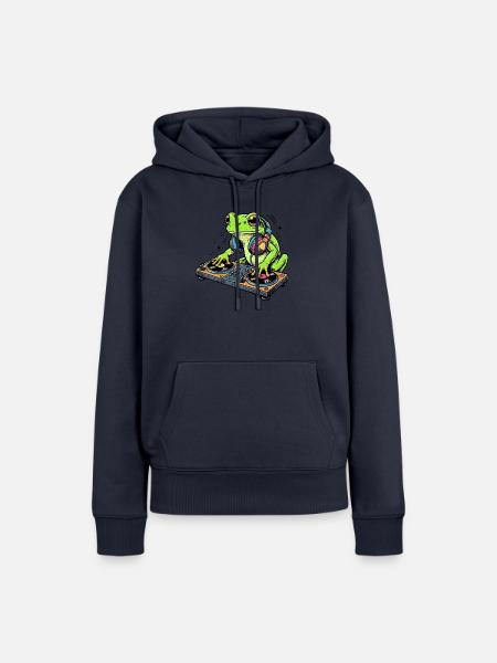 DJ Frosch - Frauen Premium Bio Hoodie - Navy