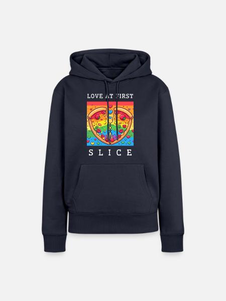 Liebe auf den ersten Schnitt - Frauen Premium Bio Hoodie - Navy