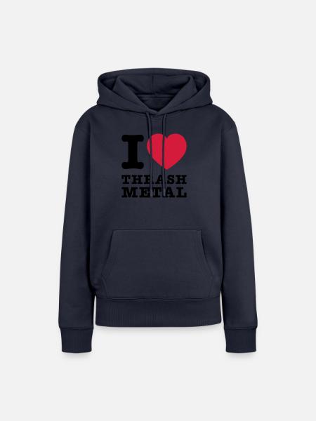 I Love Thrash Metal 2 - Frauen Premium Bio Hoodie - Navy