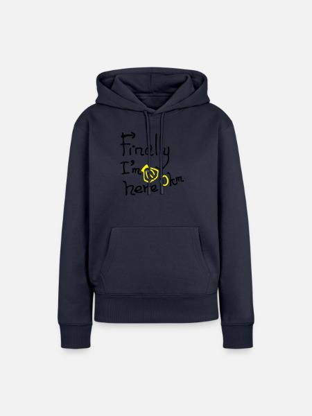 finally_im_here_0km - Frauen Premium Bio Hoodie - Navy
