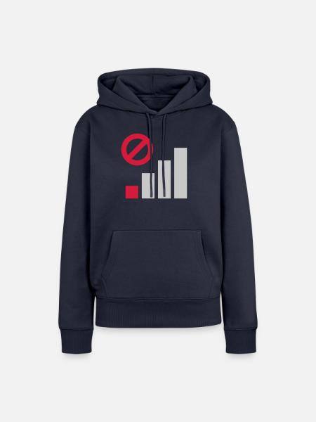 Schlechte Abdeckung Mobilfunk Verbindung - Frauen Premium Bio Hoodie - Navy