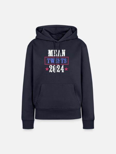 MEAN TWEETS 2024 - Frauen Premium Bio Hoodie - Navy