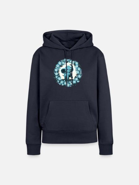 Elefant - Frauen Premium Bio Hoodie - Navy