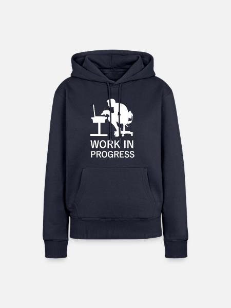 Work in Progress - Frauen Premium Bio Hoodie - Navy