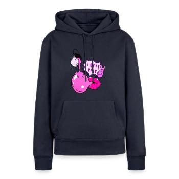 Pop art in pink colours - Women’s Premium Organic Hoodie - navy - Front - Julia (174cm)