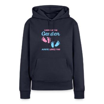 Gardienne du genre Tante vous aime - gardienne - Sweat à capuche Premium bio Femme - bleu marine - Devant - Julia (174cm)