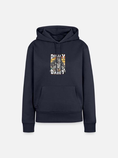 Deejay Daddy - Vinyl - Frauen Premium Bio Hoodie - Navy