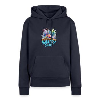 Riffträume und salzige Meere - Reef - Frauen Premium Bio Hoodie - Navy - Vorne - Julia (174cm)
