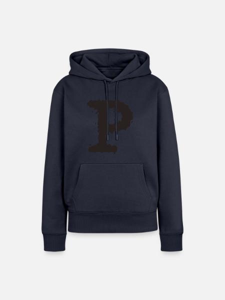 P - Frauen Premium Bio Hoodie - Navy