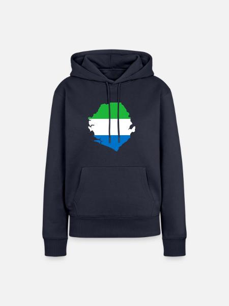 Sierra Leone flag - Frauen Premium Bio Hoodie - Navy