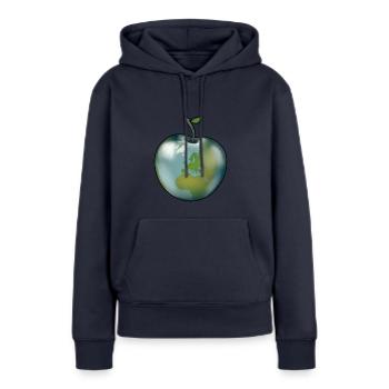 Fruit of the World - Potato - Ecological World - Women’s Premium Organic Hoodie - navy - Front - Julia (174cm)