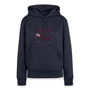 Empowered By Inner Light - Women’s Premium Organic Hoodie - navy - Front - Julia (174cm)