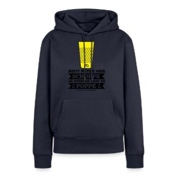 JGA hessisch Frankfurt Apfelwein Crew - Frauen Premium Bio Hoodie - Navy - Vorne - Julia (174cm)