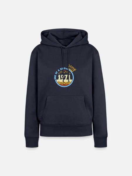 Jahr 1971 - Frauen Premium Bio Hoodie - Navy