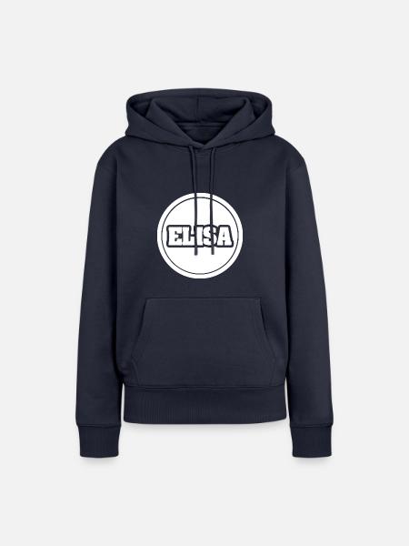 Vorname Elisa - Frauen Premium Bio Hoodie - Navy