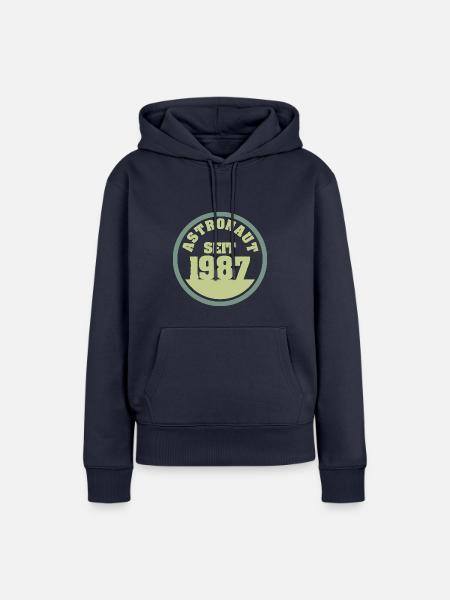 1987 - Frauen Premium Bio Hoodie - Navy
