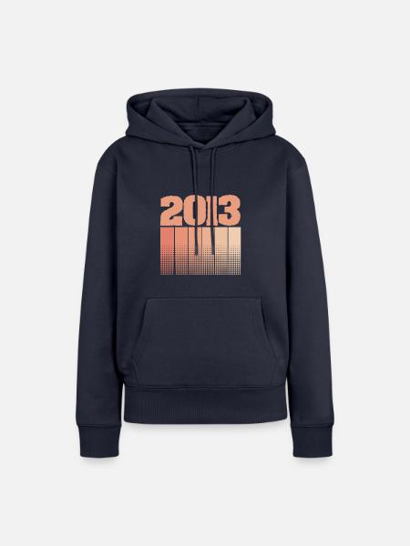 Geboren 2013 - Frauen Premium Bio Hoodie - Navy