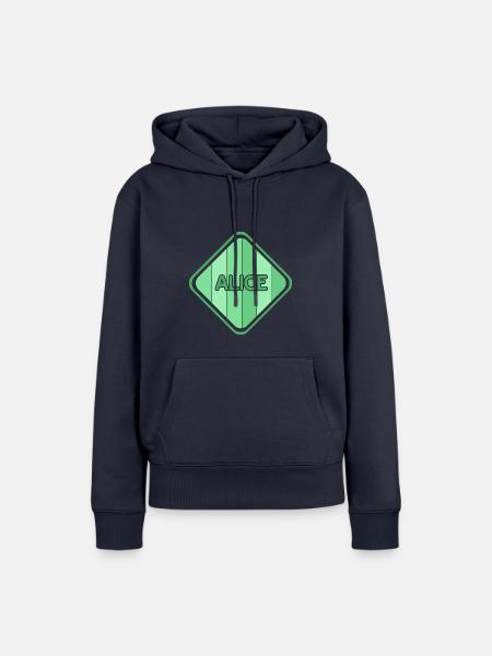 Mädchen Alice - Frauen Premium Bio Hoodie - Navy